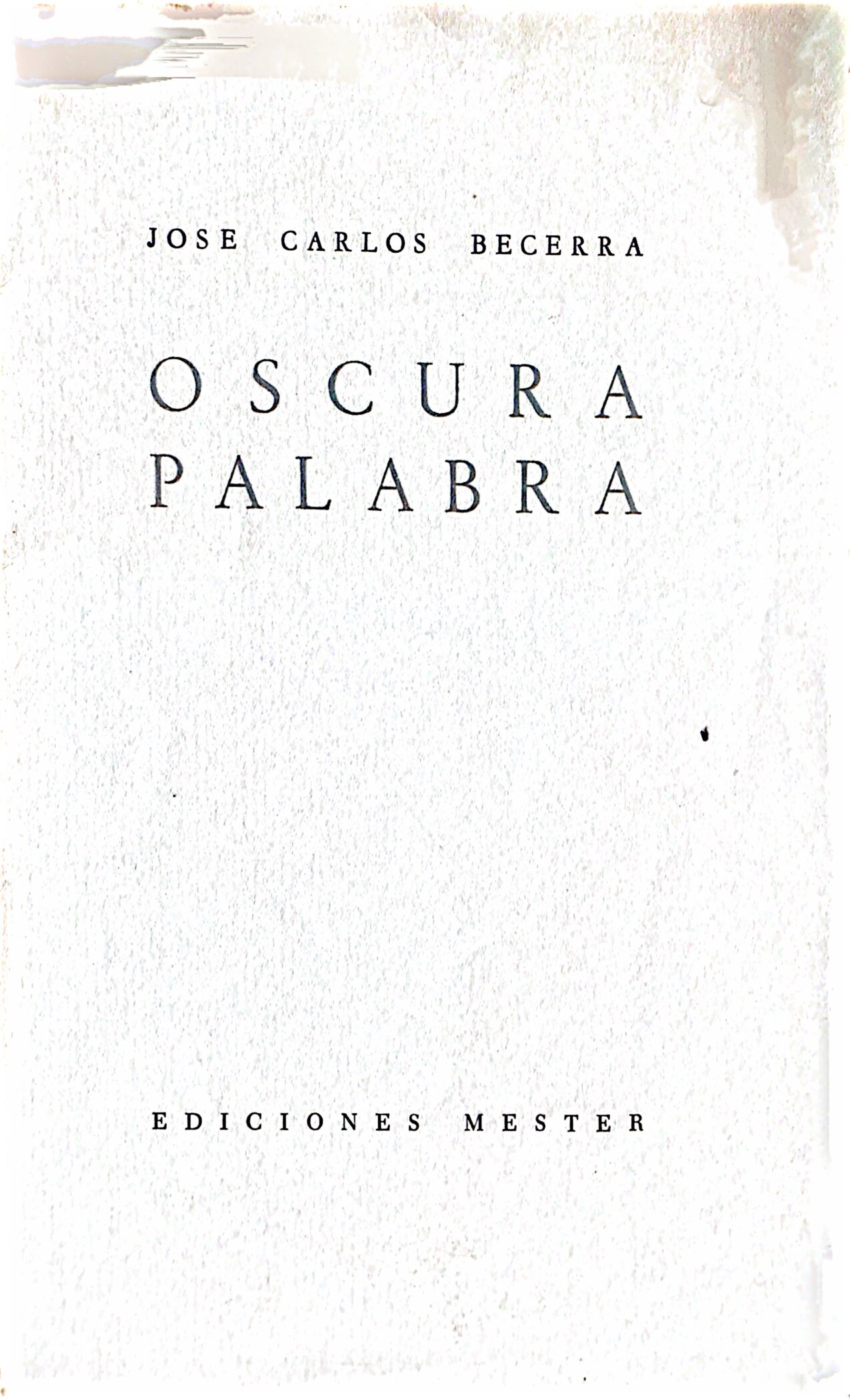 Oscura palabra
